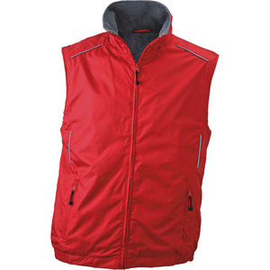 Gilet publicitaire polaire homme sans manches Bourgogne