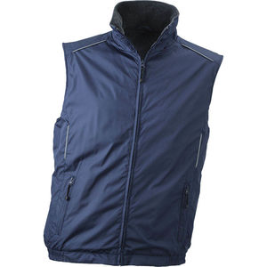 Gilet publicitaire polaire homme sans manches Marine