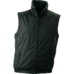 Gilet publicitaire polaire homme sans manches Noir
