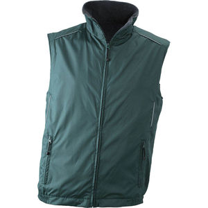 Gilet publicitaire polaire homme sans manches Vert foncé