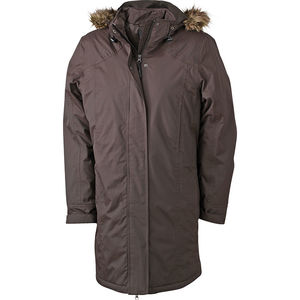 Parka personnalisable à capuche amovible femme Marron