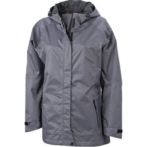 Parka personnalisable à capuche femme zippée Gris foncé