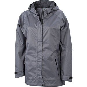 Parka personnalisable à capuche femme zippée Mélangé foncé