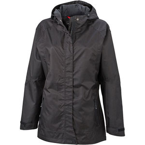 Parka personnalisable à capuche femme zippée Noir