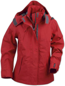 Parka personnalisable femme imperméable et respirant Rouge