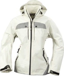 Parka personnalisé femme en tissu technique Ecru