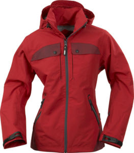 Parka personnalisé femme en tissu technique Rouge