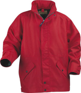 Parka personnalisé homme imperméable avec capuche Rouge