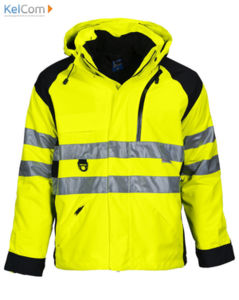 Parka pro thermal 6-en-1 professionnel Jaune Noir