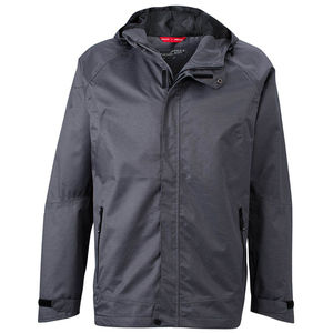 Parka publicitaire à capuche homme zippée Gris foncé