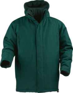 Parka publicitaire doublée polaire avec capuche amovible Bleu