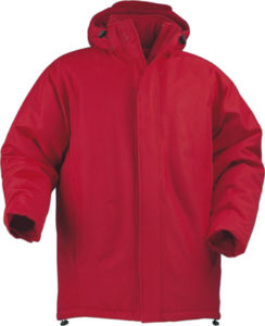 Parka publicitaire doublée polaire avec capuche amovible Rouge