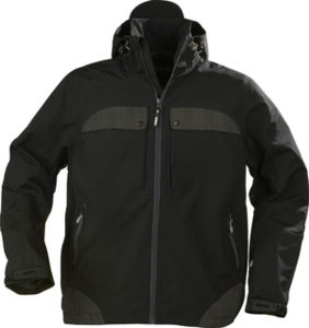 Parka publicitaire homme en tissu technique Noir