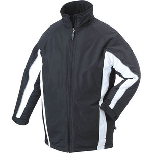 Parka publicitaire sport à capuche amovible Noir Blanc