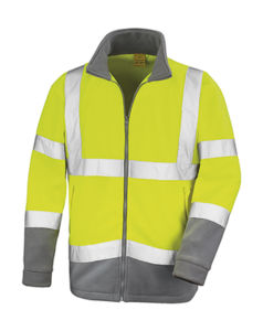 Bisami | Polaire publicitaire pour homme Jaune Fluo Gris