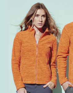 Hossusu | Polaire personnalisée pour femme Orange chiné 1