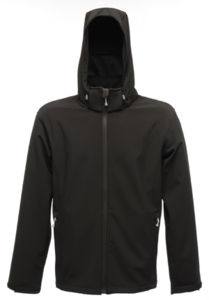 Arley Hooded | Softshell Coupe-Vent publicitaire pour homme Noir 1