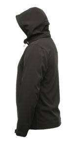Arley Hooded | Softshell Coupe-Vent publicitaire pour homme Noir 2