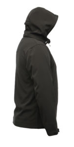 Arley Hooded | Softshell Coupe-Vent publicitaire pour homme Noir 3