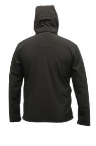 Arley Hooded | Softshell Coupe-Vent publicitaire pour homme Noir 4