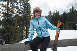 Boojoo | Softshell Coupe-Vent publicitaire pour femme Ciel 1