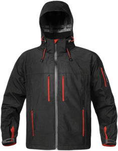Expedition | Softshell Coupe-Vent personnalisé pour homme Noir Rouge 2