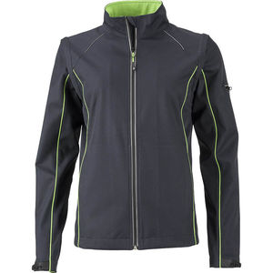 Fodo | Softshell Coupe-Vent personnalisé pour femme Gris Fer Vert