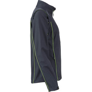 Fodo | Softshell Coupe-Vent personnalisé pour femme Gris Fer Vert 2