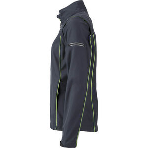 Fodo | Softshell Coupe-Vent personnalisé pour femme Gris Fer Vert 3