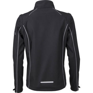 Fodo | Softshell Coupe-Vent personnalisé pour femme Noir Argent 1