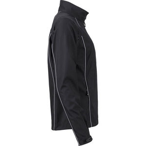 Fodo | Softshell Coupe-Vent personnalisé pour femme Noir Argent 2