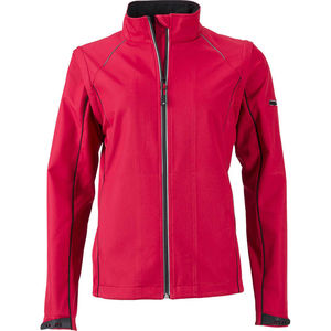 Fodo | Softshell Coupe-Vent personnalisé pour femme Rouge Noir