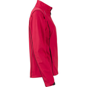 Fodo | Softshell Coupe-Vent personnalisé pour femme Rouge Noir 2