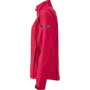 Fodo | Softshell Coupe-Vent personnalisé pour femme Rouge Noir 3