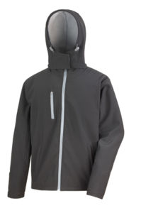 Fynny | Softshell Coupe-Vent publicitaire pour homme Noir Gris 1