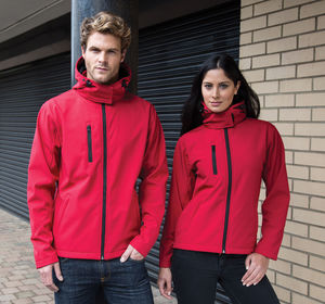 Fynny | Softshell Coupe-Vent publicitaire pour homme Rouge Noir 1