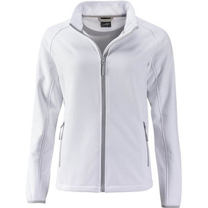 Geda | Softshell Coupe-Vent personnalisé pour femme Blanc Blanc