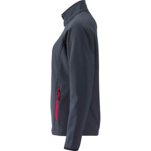 Geda | Softshell Coupe-Vent personnalisé pour femme Gris Fer Rouge 3