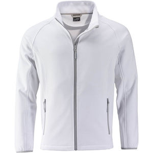 Jaru | Softshell Coupe-Vent publicitaire pour homme Blanc Blanc