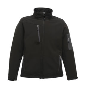 Puzeze | Softshell Coupe-Vent personnalisé pour femme Noir Gris