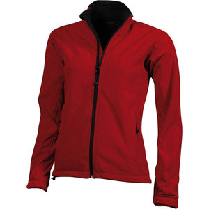 Qami | Softshell Coupe-Vent publicitaire pour femme Rouge