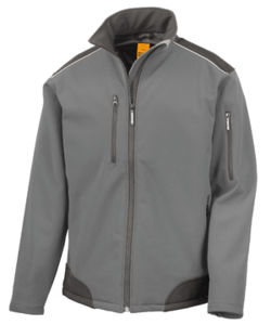 Ripstop Work | Softshell Coupe-Vent publicitaire pour homme Gris Noir 2
