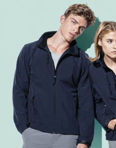 Somile | Softshell Coupe-Vent personnalisé pour homme Bleu marine 1