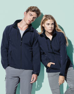 Somile | Softshell Coupe-Vent personnalisé pour homme Bleu marine 2