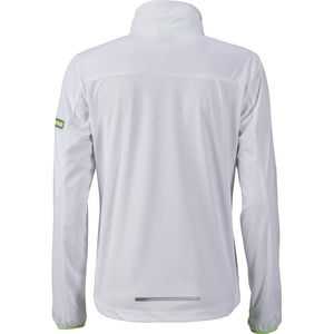 Diloo | Softshell Coupe-Vent Sport personnalisé pour femme Blanc Vert vif 1