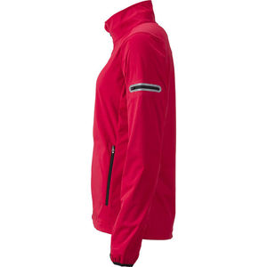 Diloo | Softshell Coupe-Vent Sport personnalisé pour femme Rouge clair Noir 3