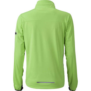 Diloo | Softshell Coupe-Vent Sport personnalisé pour femme Vert vif Noir 1