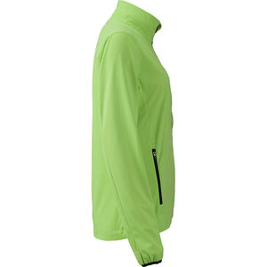 Diloo | Softshell Coupe-Vent Sport personnalisé pour femme Vert vif Noir 2