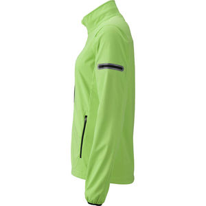 Diloo | Softshell Coupe-Vent Sport personnalisé pour femme Vert vif Noir 3