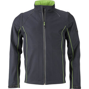 Tepoo | Softshell Coupe-Vent publicitaire pour homme Gris Fer Vert